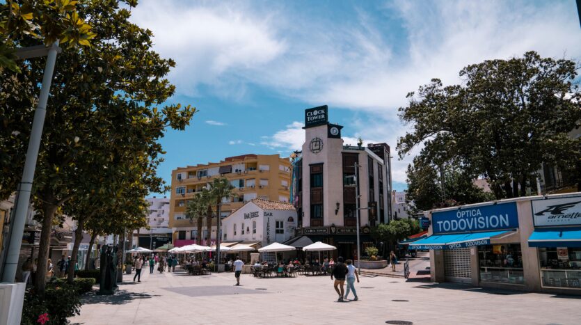 Bar in main plaza Torremolinos