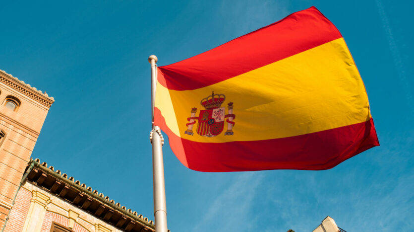 Spanish flag representing relocation and visa options for UK citizens moving to Spain after Brexit